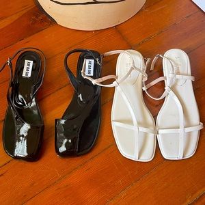 Two pairs of funky edgy, avant-garde sandal shoes 6.5/7
